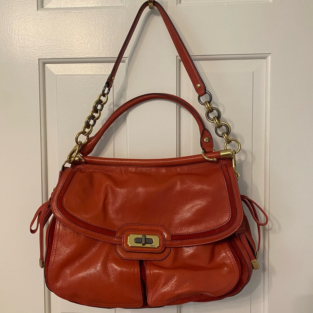 Burnt Orange Coach Purse 2
